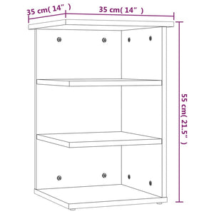 vidaXL Side Cabinet Black 35x35x55 cm Engineered Wood