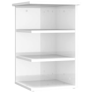 vidaXL Side Cabinet High Gloss White 35x35x55 cm Engineered Wood