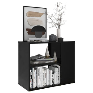 vidaXL Side Cabinet Black 60x30x50 cm Engineered Wood