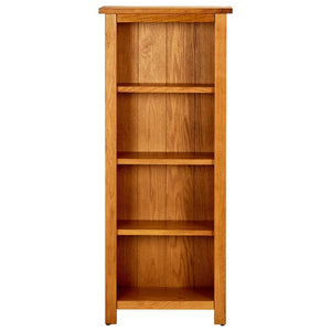 vidaXL 4-Tier Bookcase 45x22x110 cm Solid Oak Wood