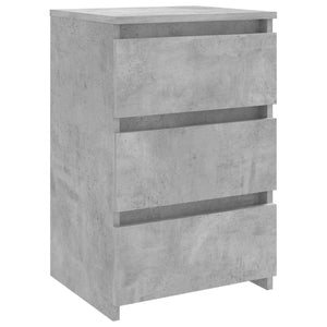 vidaXL Bed Cabinet Concrete Grey 40x35x62.5 cm Engineered Wood