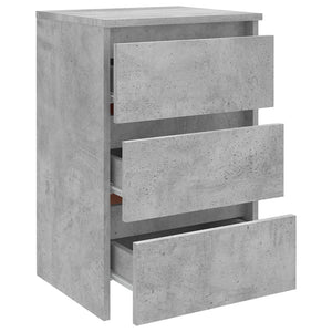 vidaXL Bed Cabinet Concrete Grey 40x35x62.5 cm Engineered Wood