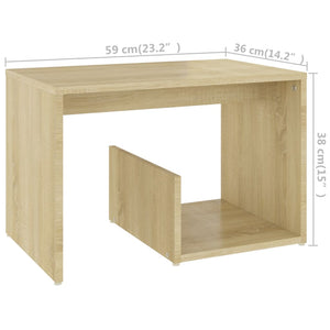 vidaXL Side Table Sonoma Oak 59x36x38 cm Engineered Wood