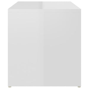 vidaXL Side Table High Gloss White 59x36x38 cm Engineered Wood