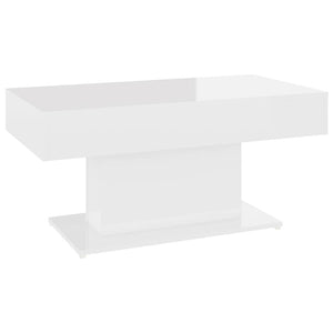 vidaXL Coffee Table High Gloss White 96x50x45 cm Engineered Wood