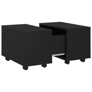 vidaXL Coffee Table Black 60x60x38 cm Engineered Wood