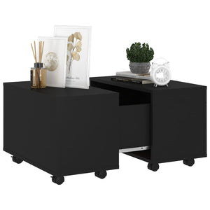 vidaXL Coffee Table Black 60x60x38 cm Engineered Wood