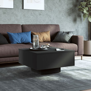 vidaXL Coffee Table Black 60x60x31.5 cm Engineered Wood