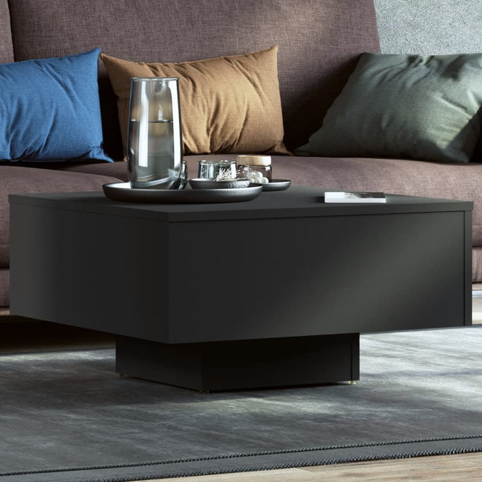 vidaXL Coffee Table Black 60x60x31.5 cm Engineered Wood