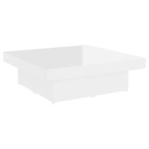 vidaXL Coffee Table High Gloss White 90x90x28 cm Engineered Wood