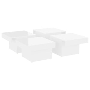 vidaXL Coffee Table High Gloss White 90x90x28 cm Engineered Wood