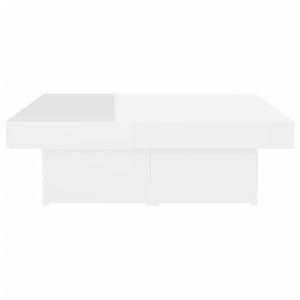 vidaXL Coffee Table High Gloss White 90x90x28 cm Engineered Wood