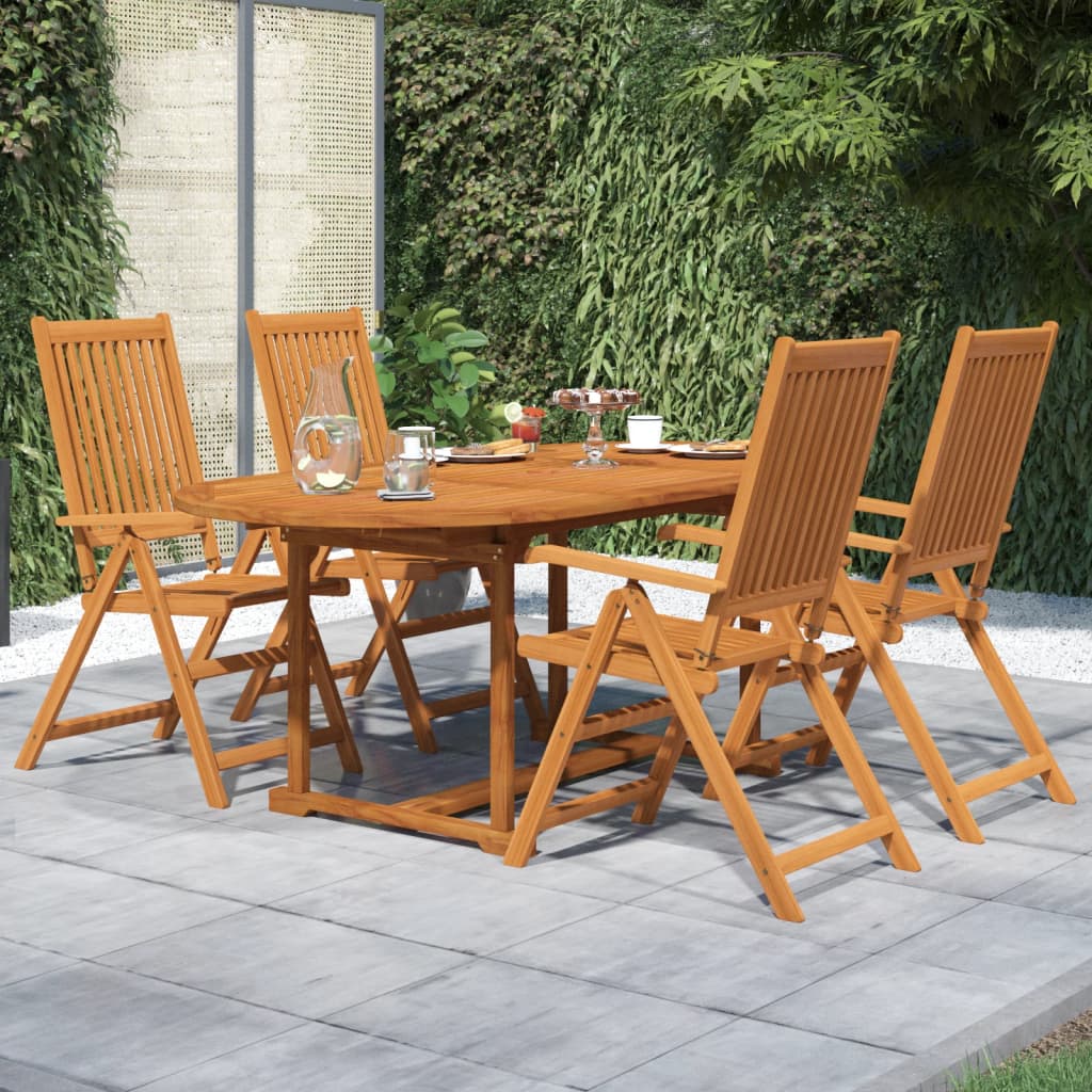 vidaXL 5 Piece Garden Dining Set Solid Wood Acacia