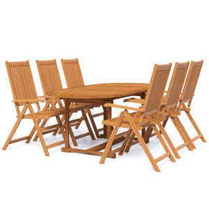 vidaXL 7 Piece Garden Dining Set Solid Wood Acacia