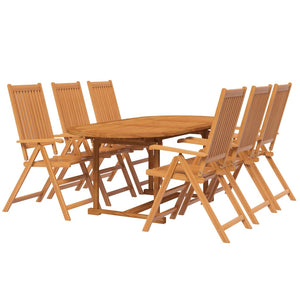 vidaXL 7 Piece Garden Dining Set Solid Wood Acacia