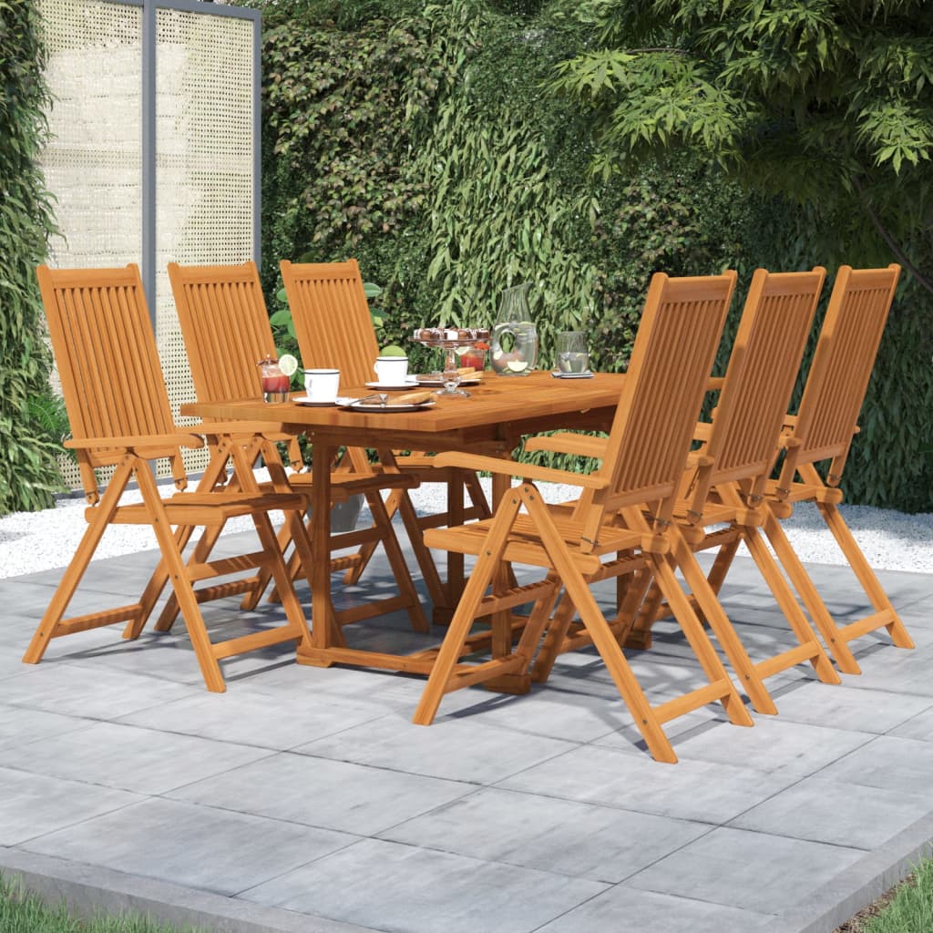 vidaXL 7 Piece Garden Dining Set Solid Wood Acacia