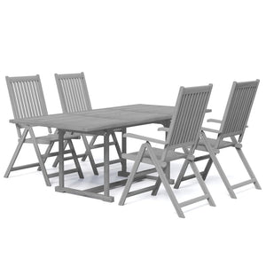 vidaXL 5 Piece Garden Dining Set Solid Wood Acacia