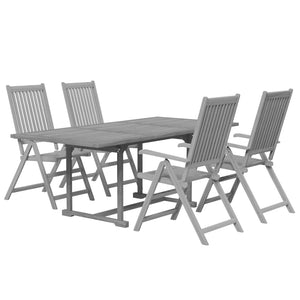 vidaXL 5 Piece Garden Dining Set Solid Wood Acacia