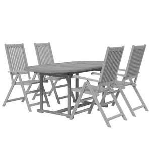 vidaXL 5 Piece Garden Dining Set Solid Wood Acacia