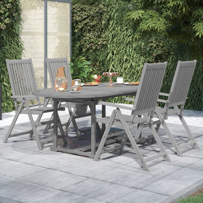 vidaXL 5 Piece Garden Dining Set Solid Wood Acacia