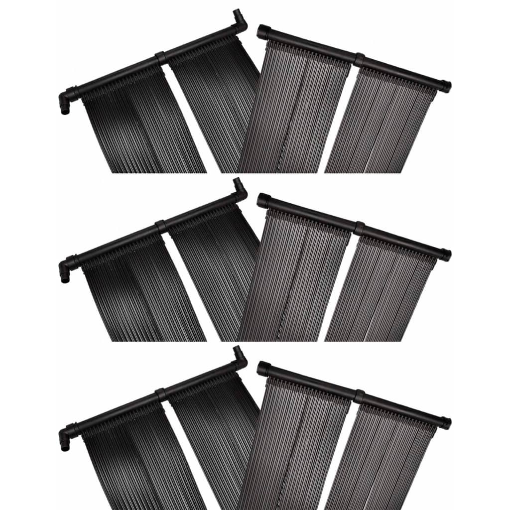 vidaXL Solar Pool Heater Panel 6 pcs 80x620 cm