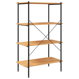 vidaXL 4-Tier Shelving Unit Black and Oak 80x40x130 cm