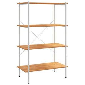 vidaXL 4-Tier Shelving Unit White and Oak 80x40x130 cm