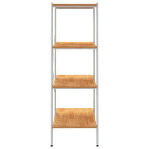 vidaXL 4-Tier Shelving Unit White and Oak 80x40x130 cm