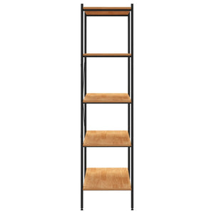 vidaXL 5-Tier Shelving Unit Black and Oak 80x40x163 cm