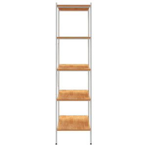 vidaXL 5-Tier Shelving Unit White and Oak 80x40x163 cm