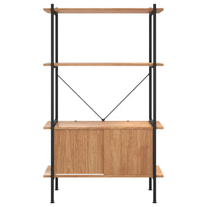 vidaXL 4-Tier Shelving Unit with Cabinet 80x40x130 cm Steel and Engineered Wood