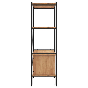 vidaXL 4-Tier Shelving Unit with Cabinet 80x40x130 cm Steel and Engineered Wood