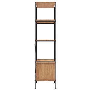 vidaXL 5-Tier Shelving Unit with Cabinet 80x40x163 cm Steel and Engineered Wood