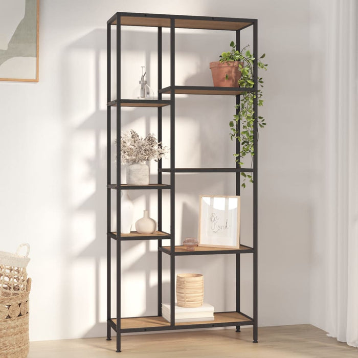 vidaXL Book Shelf 80x30x180 cm Steel and Engineered Wood