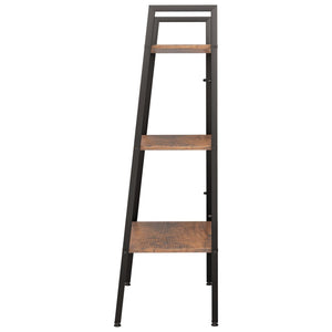 vidaXL 3-Tier Standing Shelf Dark Brown and Black 56x35x108 cm