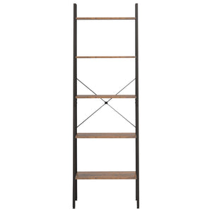 vidaXL 5-Tier Standing Shelf Dark Brown and Black 56x35x174 cm