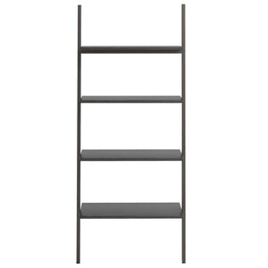 vidaXL 4-Tier Leaning Shelf Black 64x34x150.5 cm