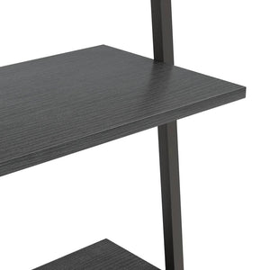 vidaXL 4-Tier Leaning Shelf Black 64x34x150.5 cm