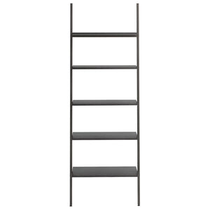 vidaXL 5-Tier Leaning Shelf Black 64x34x185.5 cm