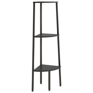 vidaXL 3-Tier Corner Shelf Black 45.5x31.5x120 cm