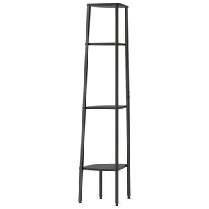 vidaXL 4-Tier Corner Shelf Black 45.5x31.5x150 cm