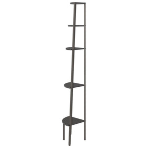 vidaXL 5-Tier Corner Shelf Black 45.5x31.5x180 cm