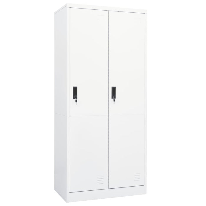 vidaXL Wardrobe White 80x50x180 cm Steel