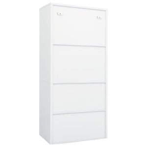 vidaXL Wardrobe White 80x50x180 cm Steel