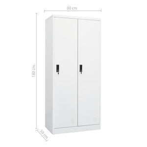 vidaXL Wardrobe White 80x50x180 cm Steel