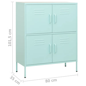 vidaXL Storage Cabinet Mint 80x35x101.5 cm Steel