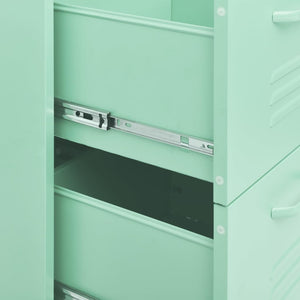 vidaXL Drawer Cabinet Mint 80x35x101.5 cm Steel