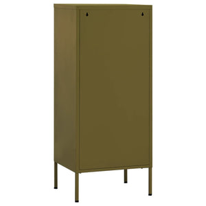 vidaXL Storage Cabinet Olive Green 42.5x35x101.5 cm Steel