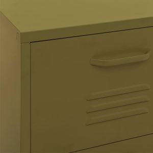 vidaXL Storage Cabinet Olive Green 42.5x35x101.5 cm Steel