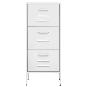 vidaXL Storage Cabinet White 42.5x35x101.5 cm Steel